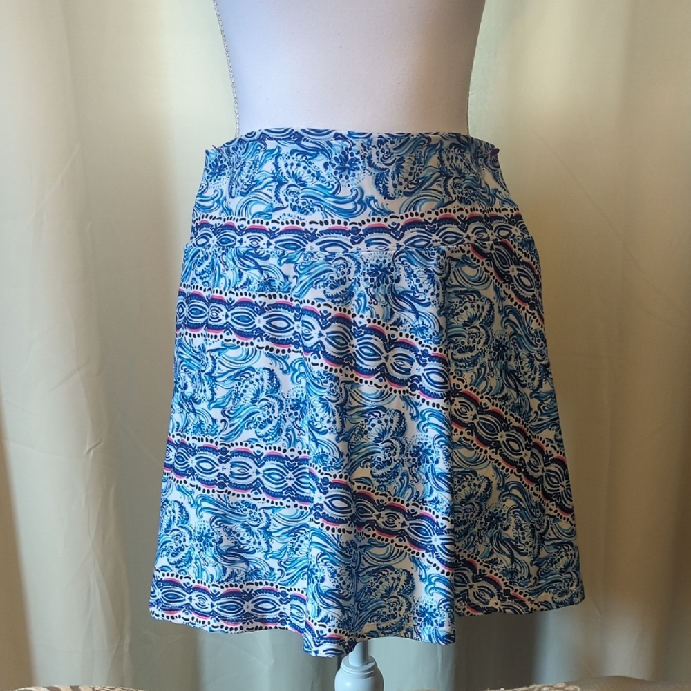 Mini Blue Skater Pleated Skorts